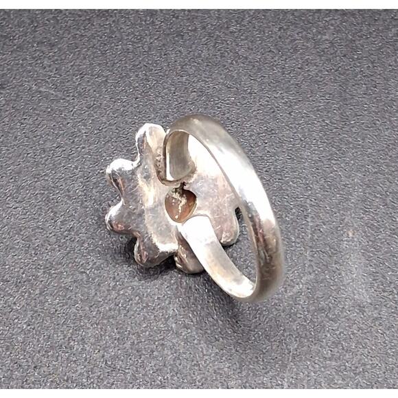 Spiny Oyster Turquoise Ring, Size 6, Southwestern, Orange, Sterling Silver - Picture 10 of 11